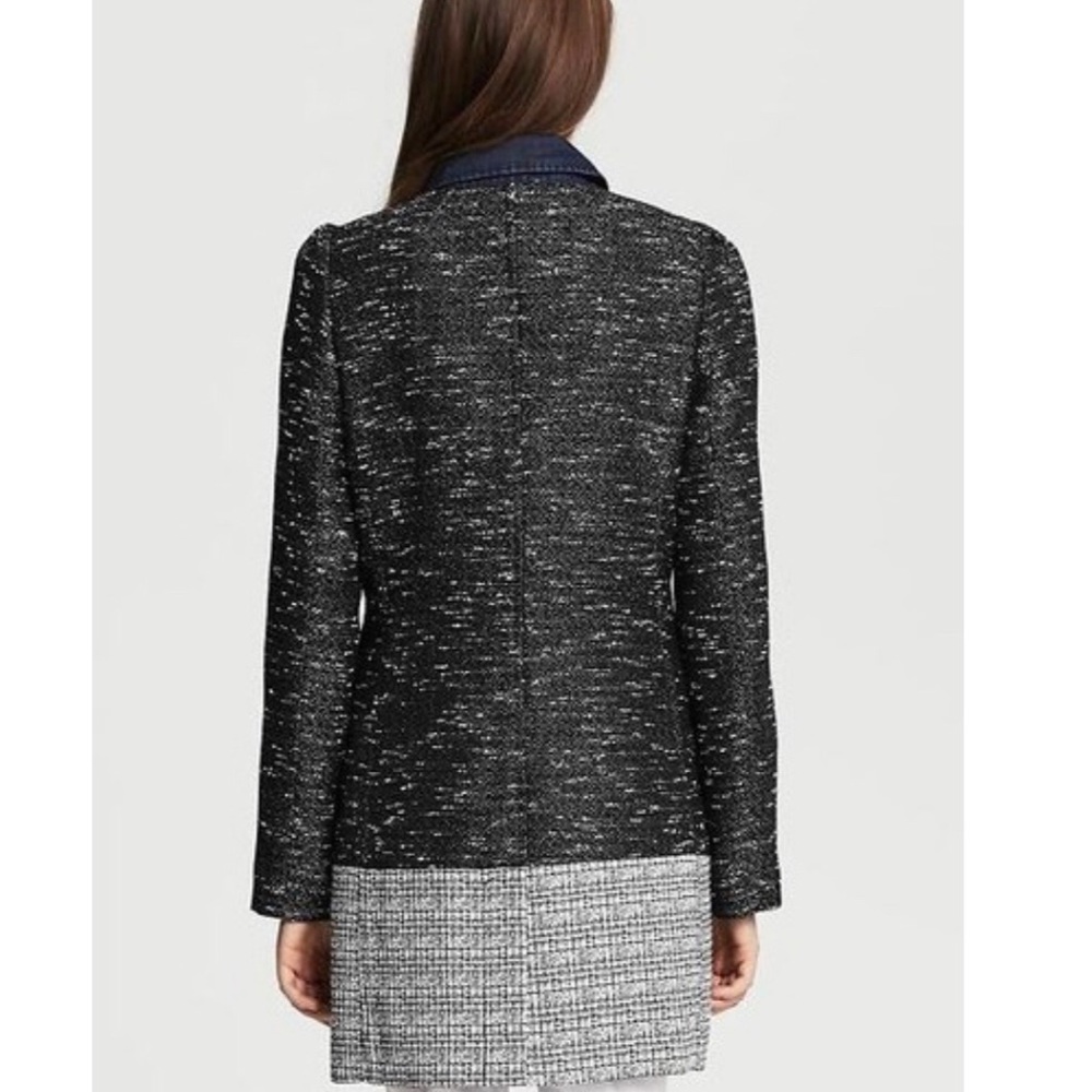 Banana Republic two tone tweed coat jacket - Picture 2 of 8